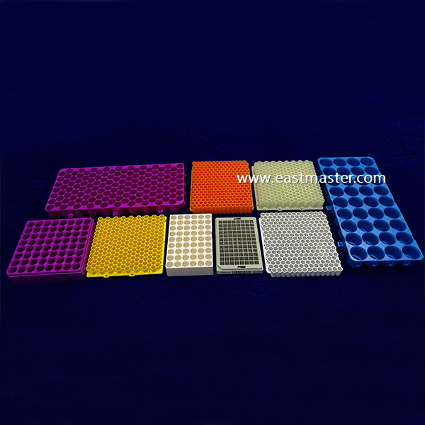 Various racks used on medical and bioscientific labs.
